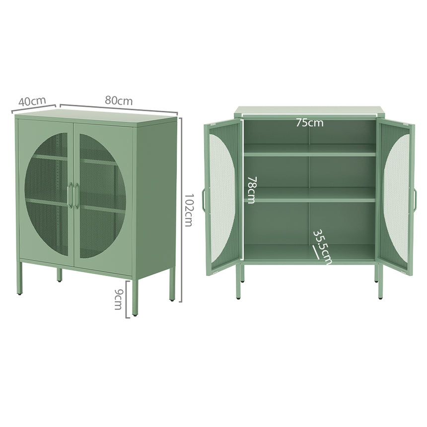 ArtissIn Buffet Sideboard Metal Cabinet - ELSA Green