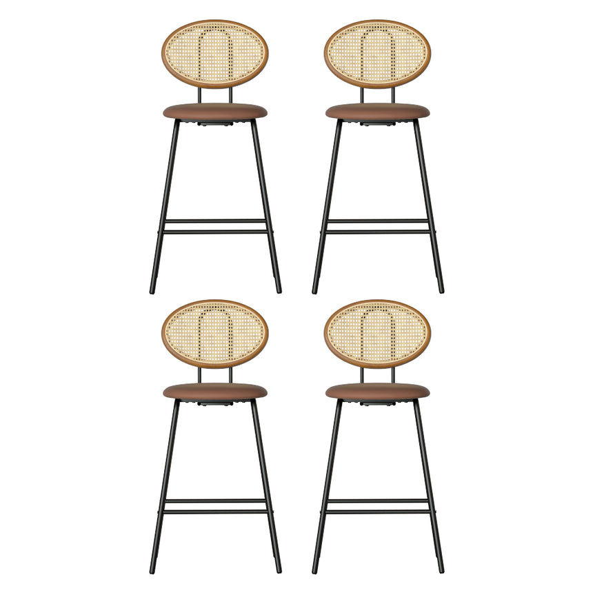 Artiss 4x Bar Stools PU Leather Stools Brown