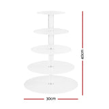 5-Star Chef Cake Stand 5 Tiers Acrylic Holder Display Round Clear Wedding Party