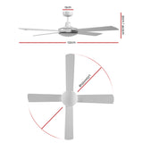 Devanti 52'' Ceiling Fan w/Remote - White