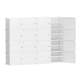 Artiss Shoe Box Rack DIY 16 Storage Cube Stackable White