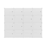 Artiss Shoe Box Rack DIY 16 Storage Cube Stackable White