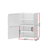 Artiss Shoe Box DIY Set of 2 Storage Cube Stackable White