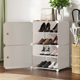 Artiss Shoe Box DIY Set of 2 Storage Cube Stackable White