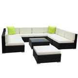 Gardeon 10-Piece Outdoor Sofa Set Wicker Couch Lounge Setting 9 Seater