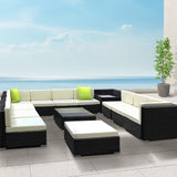 Gardeon 13-Piece Outdoor Sofa Set Wicker Couch Lounge Setting 11 Seater