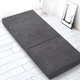 Giselle Bedding Foldable Mattress Folding Foam Bed Mat Single Grey