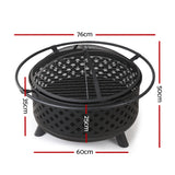 Grillz Fire Pit BBQ Grill 76cm