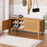 Artiss Shoe Rack Bench Up to 10 Pairs Rattan Starlyn