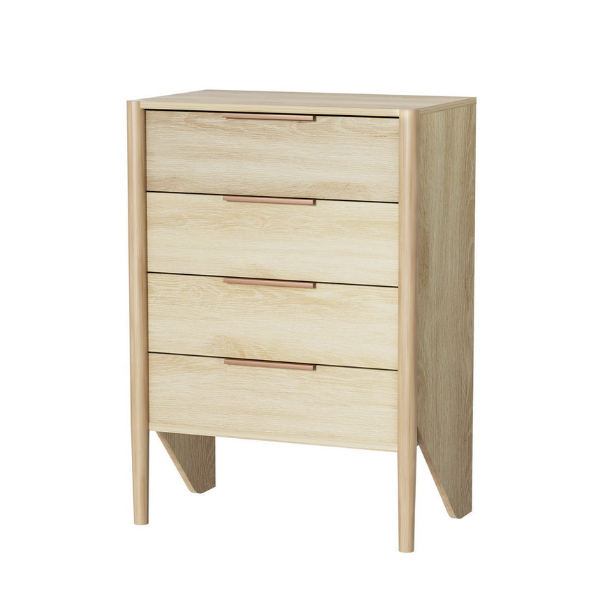 Artiss 4 Chest of Drawers Tallboy - INEZ Pine