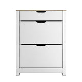 Artiss Shoe Rack Cabinet 16 Pairs White Ana