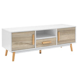 Artiss TV Cabinet Entertainment Unit 120cm Wood White Gino