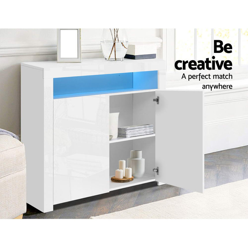 Artiss Buffet Sideboard LED - ARNO White