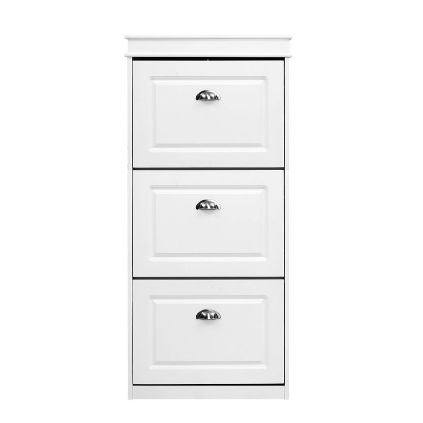 Artiss Shoe Rack Cabinet 18 Pairs 3-tier White Sena