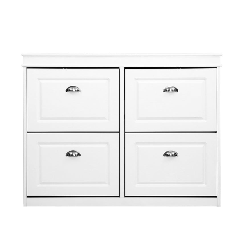 Artiss Shoe Rack Cabinet 16 Pairs 4-tier White Paul