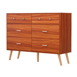 Artiss 6 Chest of Drawers Storage Cabinet Walnut