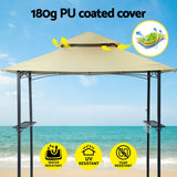 Instahut Gazebo Outdoor Patio Marquee BBQ Grill Shelter Garden Shade Hooks Beige