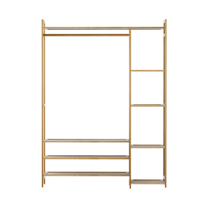 Artiss Clothes Rack Coat Stand 8 Shelves Bamboo