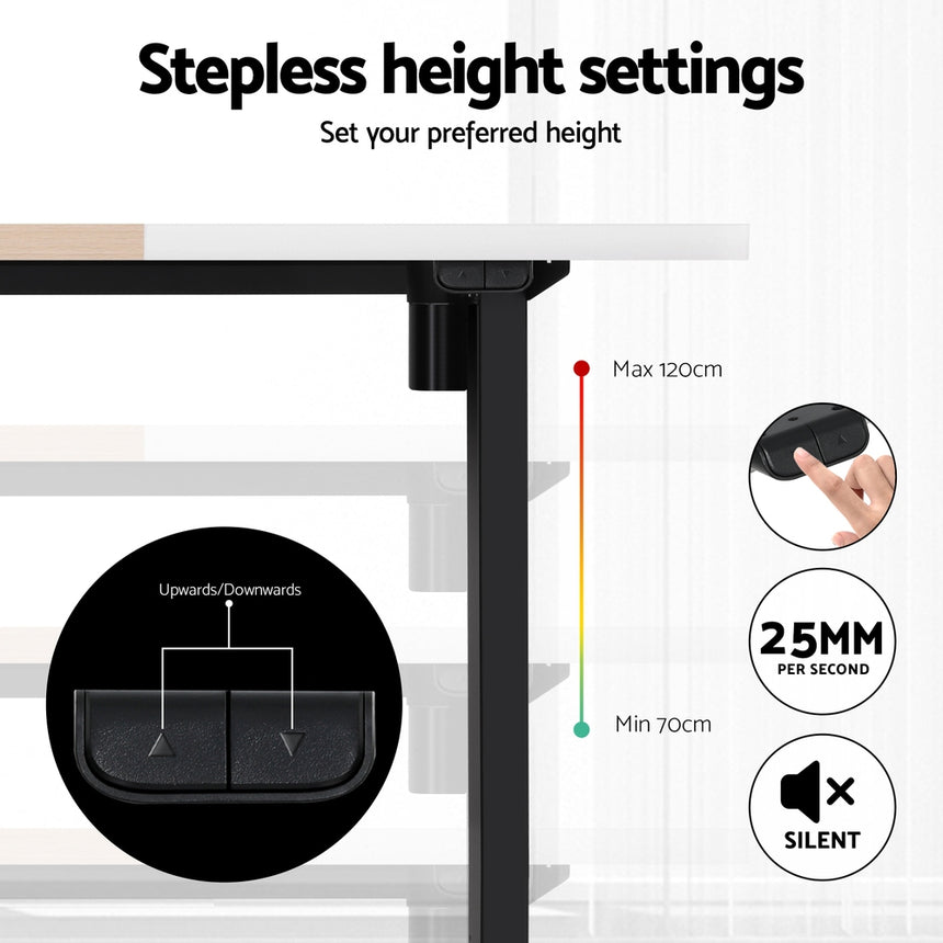 Artiss Motorised Standing Desk Sit Stand Desks 120CM