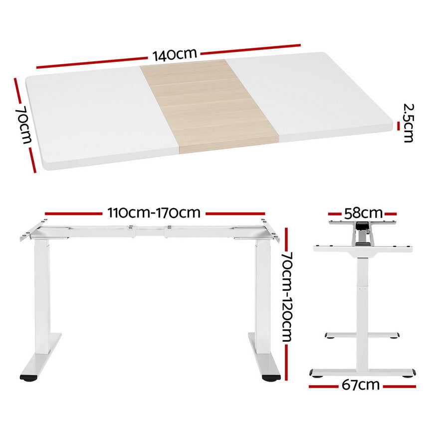 Artiss Standing Desk Motorised Dual Motor 140CM