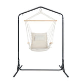 Gardeon Outdoor Hammock Chair with Stand Swing Hanging Hammock Garden Cream