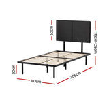 Artiss Bed Frame King Single Size Metal Frame NOR