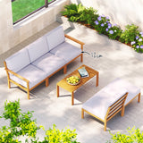 Gardeon 5-Seater Outdoor Sofa Set Wooden Lounge Setting 6PCS