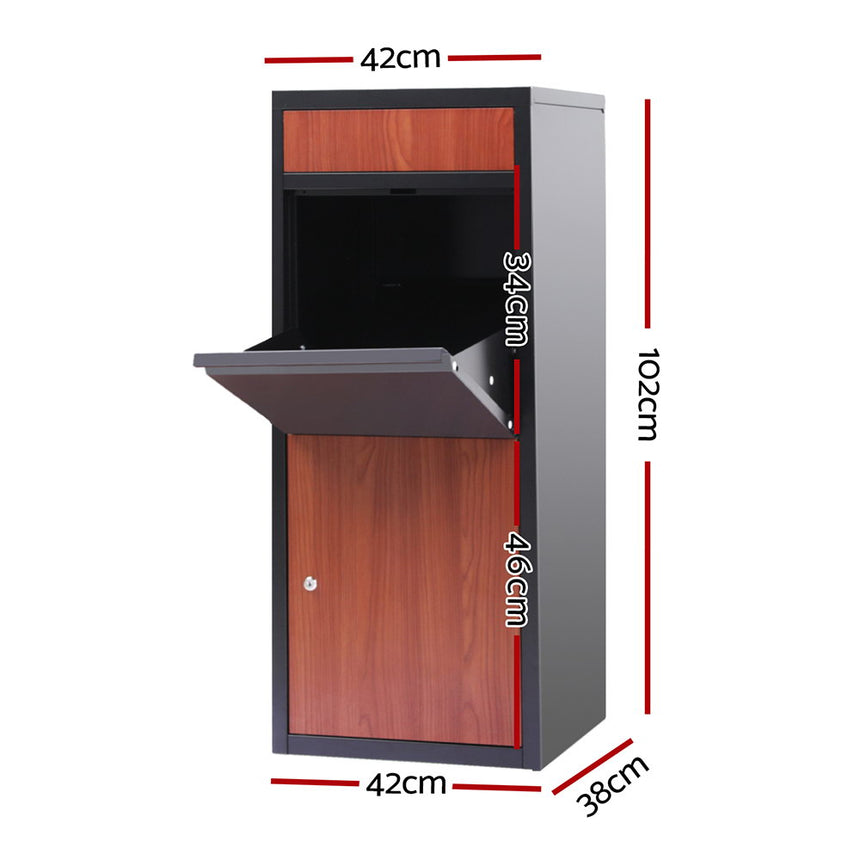 Gardeon Parcel Letterbox Drop Box Package Black