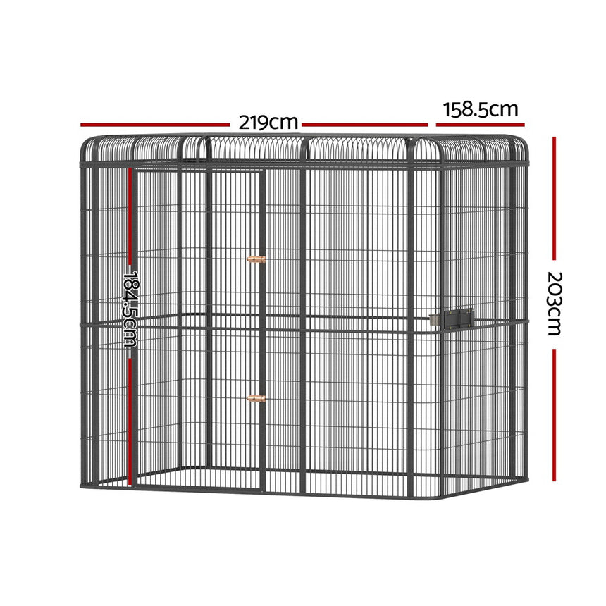 i.Pet Bird Cage Large Walk-in Aviary Budgie Perch Cage Parrot Pet Huge 203cm