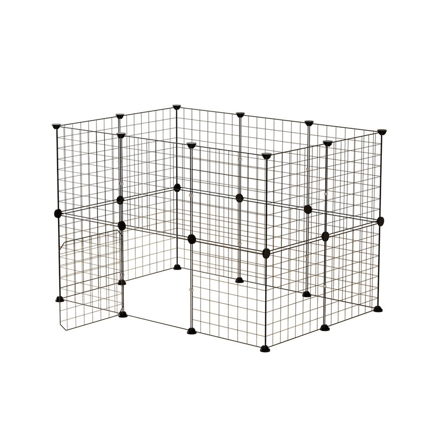 i.Pet Pet Dog Playpen Enclosure Cage 20 Panel Puppy Fence Play Pen Foldable Metal