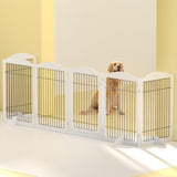 i.Pet Dog Playpen Enclosure 6 Panel Pet Fence Wooden Play Pen