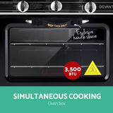 Devanti Portable Gas Oven LPG Silver