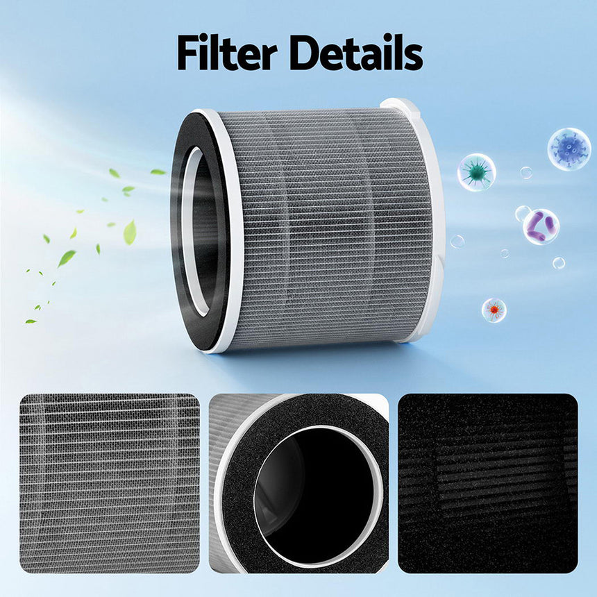 Devanti Air Purifier 3-layer HEPAh11 Filter Home Freshener Carbon PM2.5 Remover