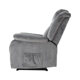 Artiss Recliner Chair Electric Massage Chair Velvet Lounge Sofa Heated Grey