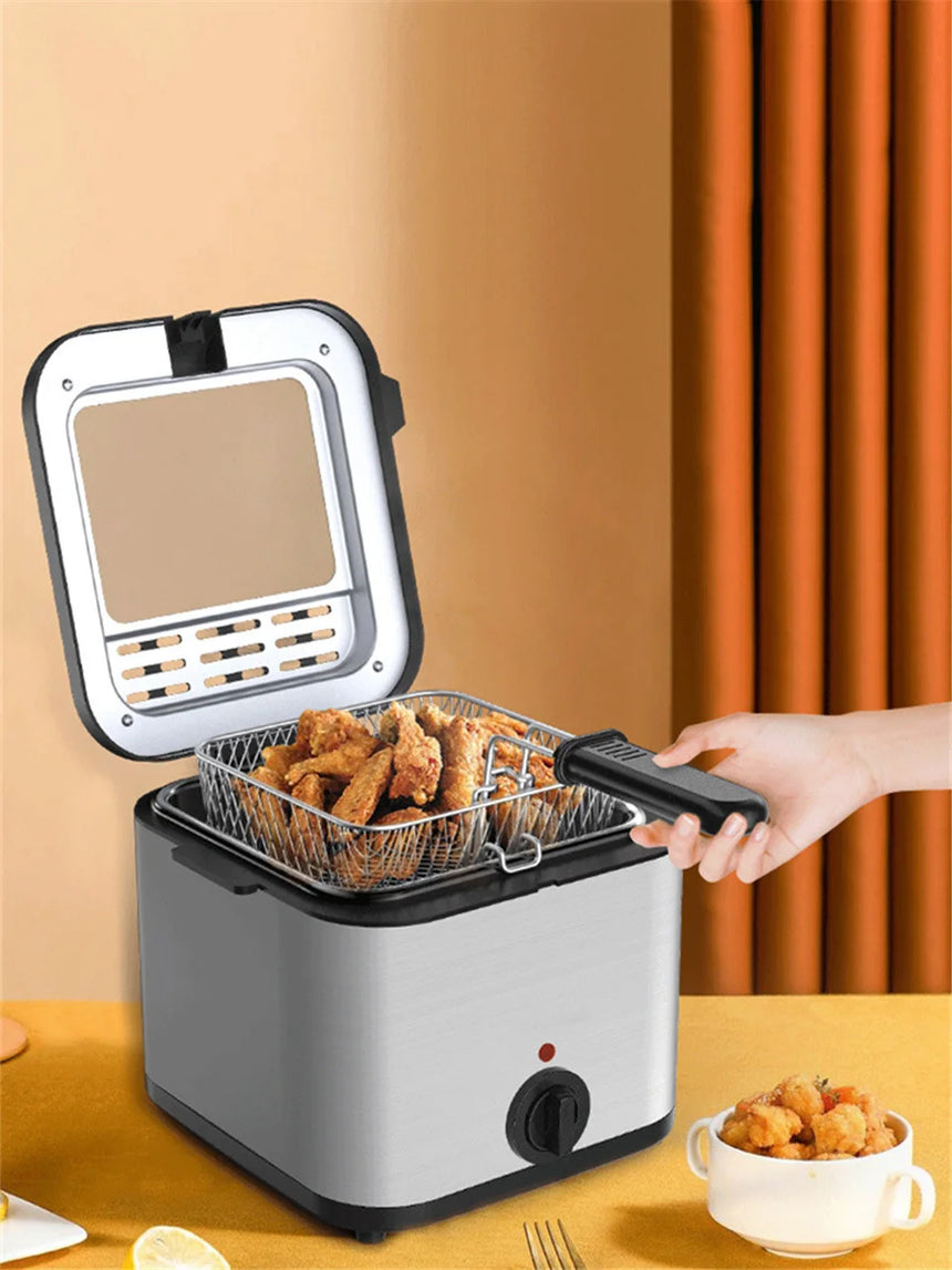 Electric Fryer 1PC Large Capacity Home Chicken Fillet French Fries Fryer All-in-One Deep Fryer Kitchen Appliances