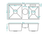 ALFORDSON Kitchen Sink Basin Stainless Steel Top Under Mount Single Double Bowl