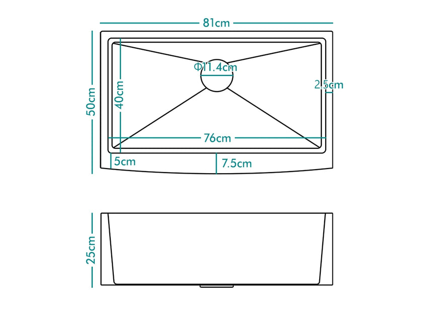 ALFORDSON Kitchen Sink Basin Stainless Steel Top Under Mount Single Double Bowl