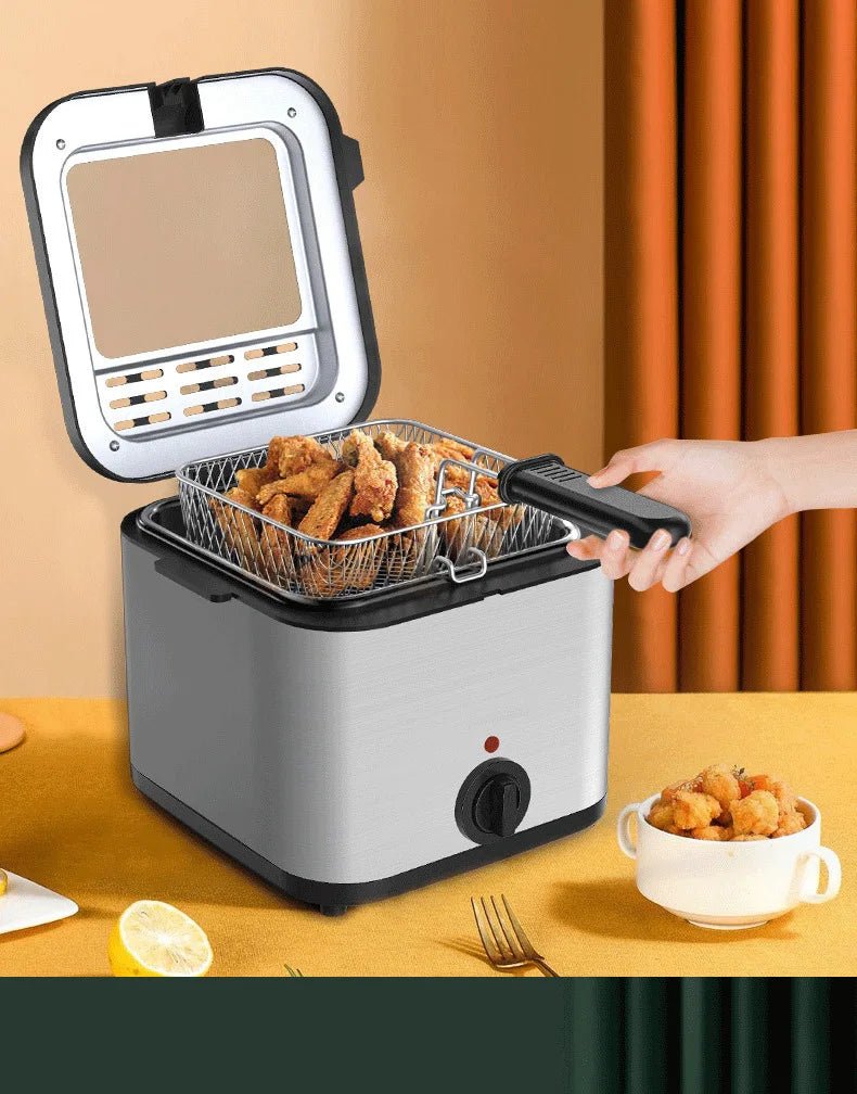 Electric Fryer 1PC Large Capacity Home Chicken Fillet French Fries Fryer All-in-One Deep Fryer Kitchen Appliances