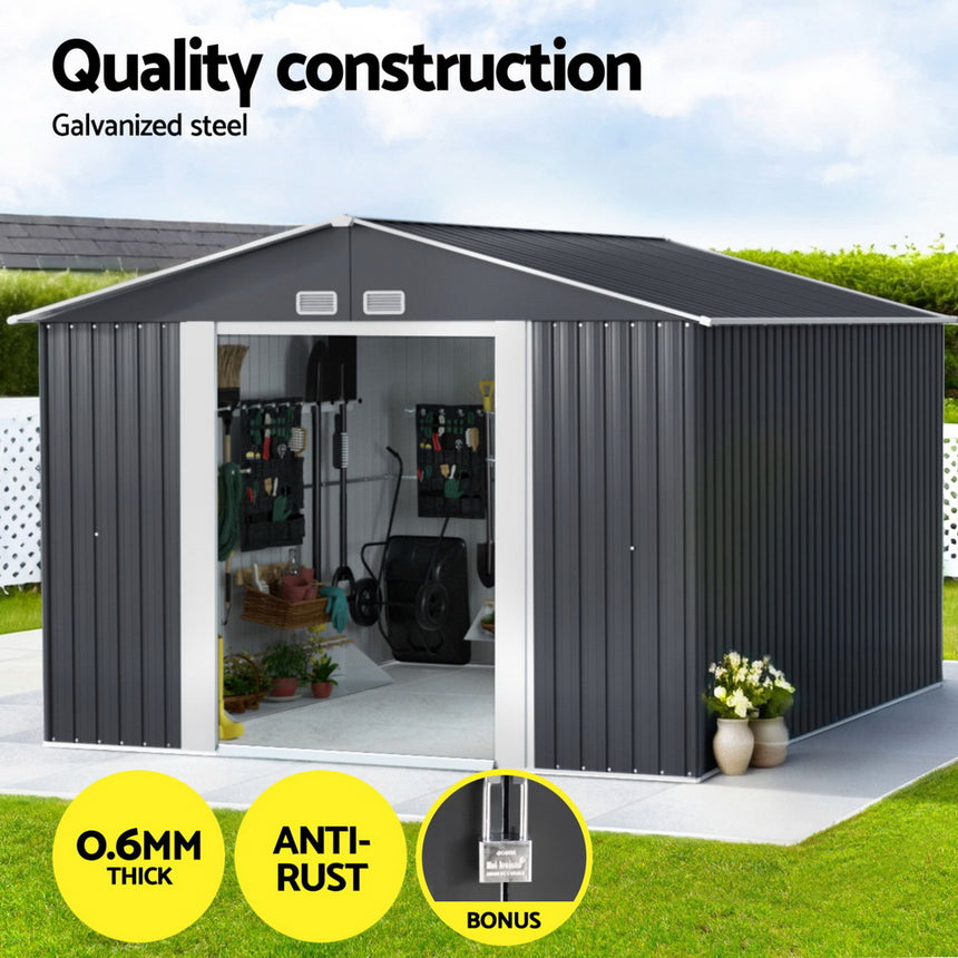 Giantz Garden Shed 3x3M Outdoor Storage Tool Workshop House Shelter