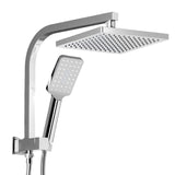 Cefito 8'' Rain Shower Head Set Handheld Square High Pressure Chrome