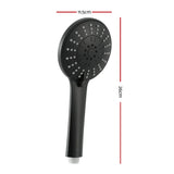 Handheld Shower Head 4.5" High Pressure 5 Modes Poweful Round Black