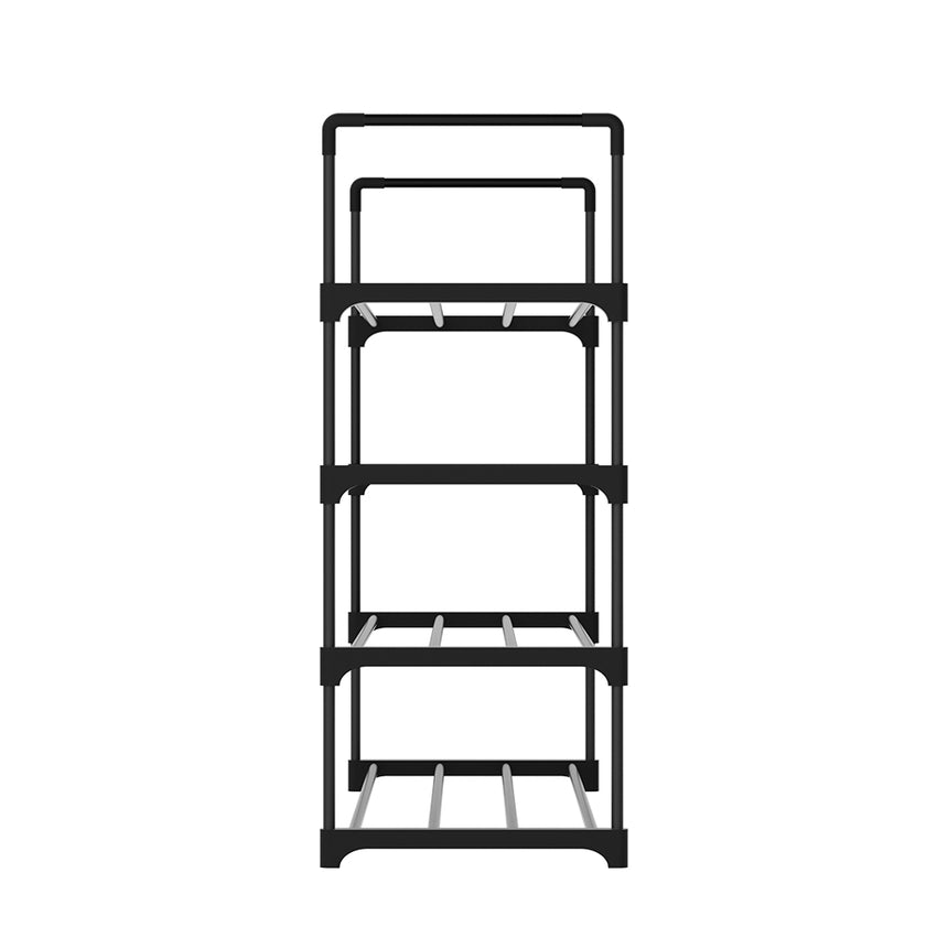 Artiss Shoe Rack 4-tier 16 Pairs Stackable Black