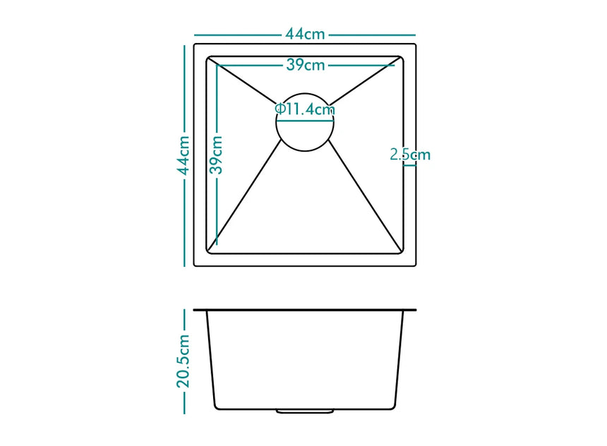 ALFORDSON Kitchen Sink Basin Stainless Steel Top Under Mount Single Double Bowl