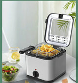 Electric Fryer 1PC Large Capacity Home Chicken Fillet French Fries Fryer All-in-One Deep Fryer Kitchen Appliances