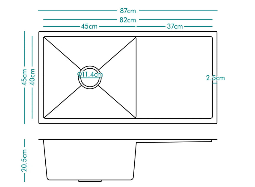 ALFORDSON Kitchen Sink Basin Stainless Steel Top Under Mount Single Double Bowl