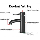 Cefito Bathroom Basin Mixer Tap Round Brass Faucet Vanity Laundry Black