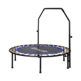 Everfit 48inch Round Fitness Trampoline Rebounder Adjustable Handrail Blue