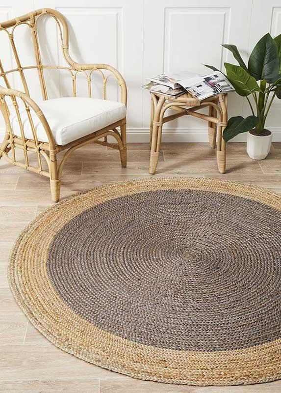 Atrium Polo Charcoal Round By Rug Culture - 120X120cm ROUND