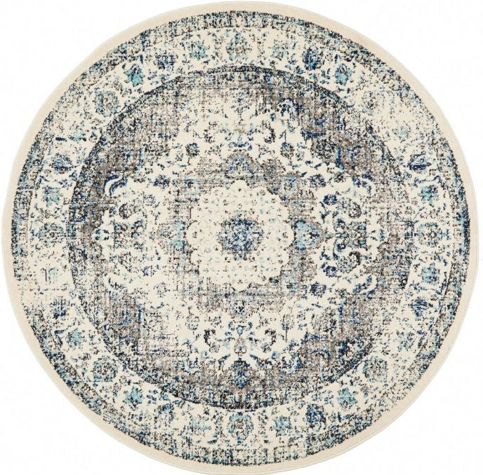 Evoke 251 White Round by Rug Culture -200X200CM - ROUND