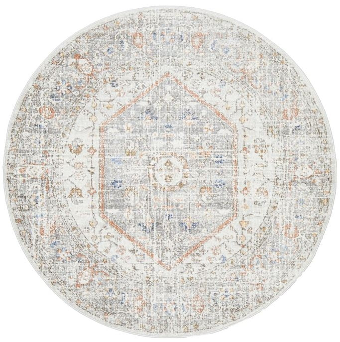 Mayfair Lorissa Silver Round by Rug Culture-200X200CM - ROUND